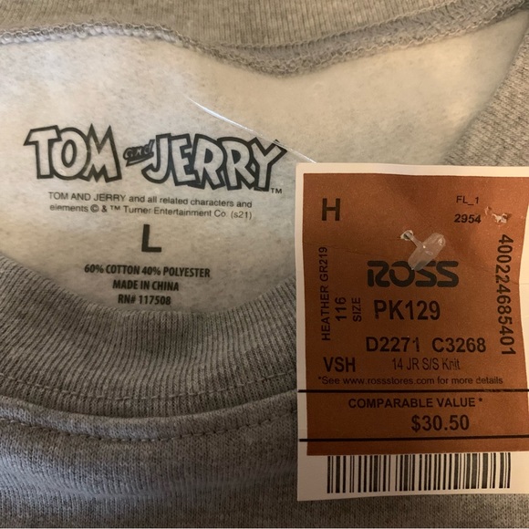 Tom & Jerry Cropped Sweatshirt - Picture 3 of 3